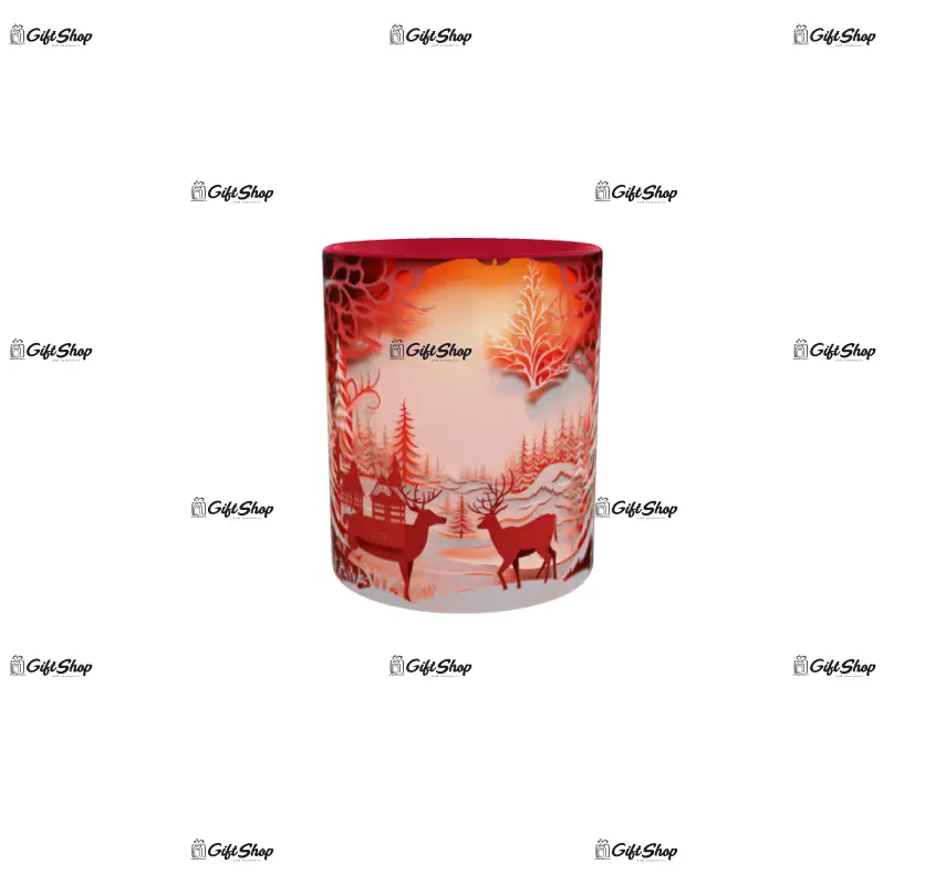 Iarna decor, cana din ceramica, 330ml, model cgs1795